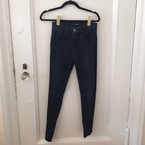 Dark wash skinny jeans